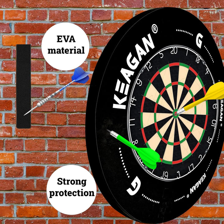 KEAGAN Dartboard Umrandungsring, Eva Dartboard Wandschutz, 2,5 cm Dicker Dartboard Umrandung, Spleis