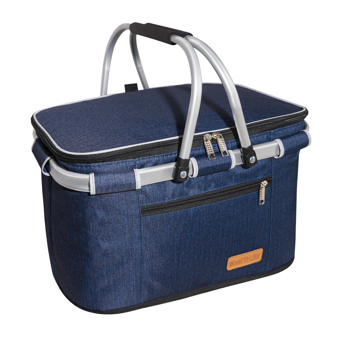 Einkaufskorb Kühltasche Gross Isolierkorb KüHlkorb KüHltasche Picknickkorb Picknicktasche mit Zwei G