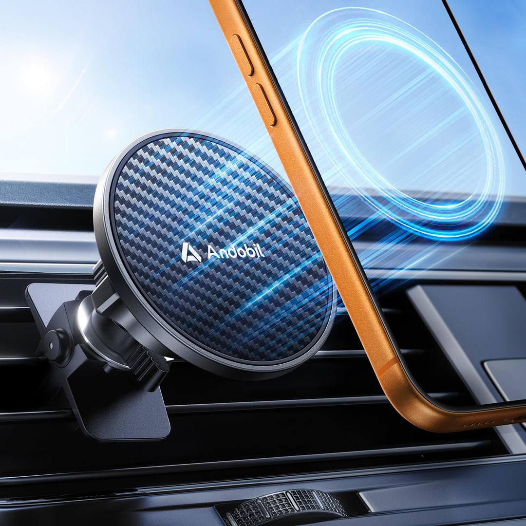 andobil Handyhalterung Auto für MagSafe Autohalterung Lüftung[2025 Neueste Magnetfaserplatte] Magnet