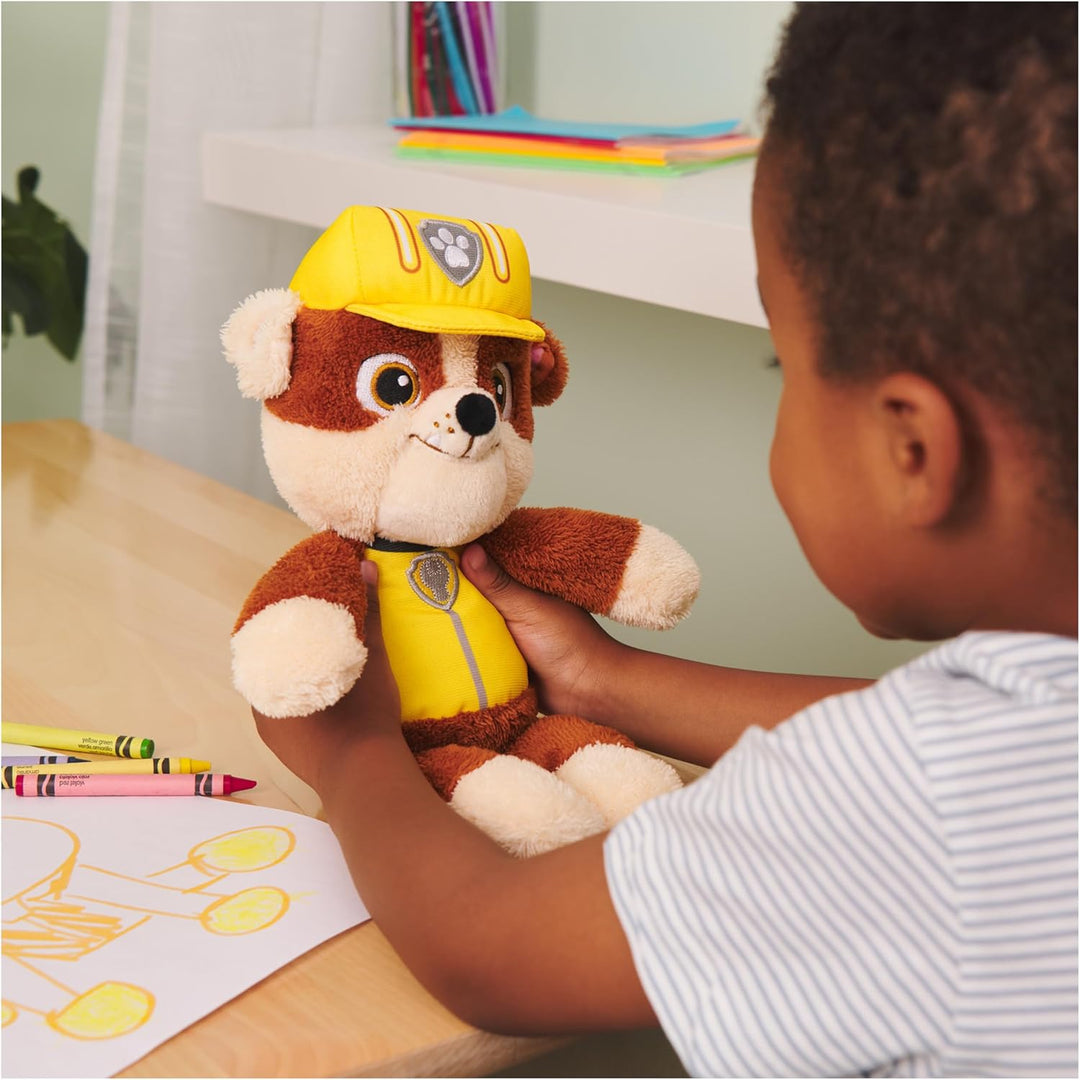 GUND PAW Patrol Schlenkerplüsch Rubble, 30 cm - hochwertiges Plüschtier aus weichem Velours-Frottee