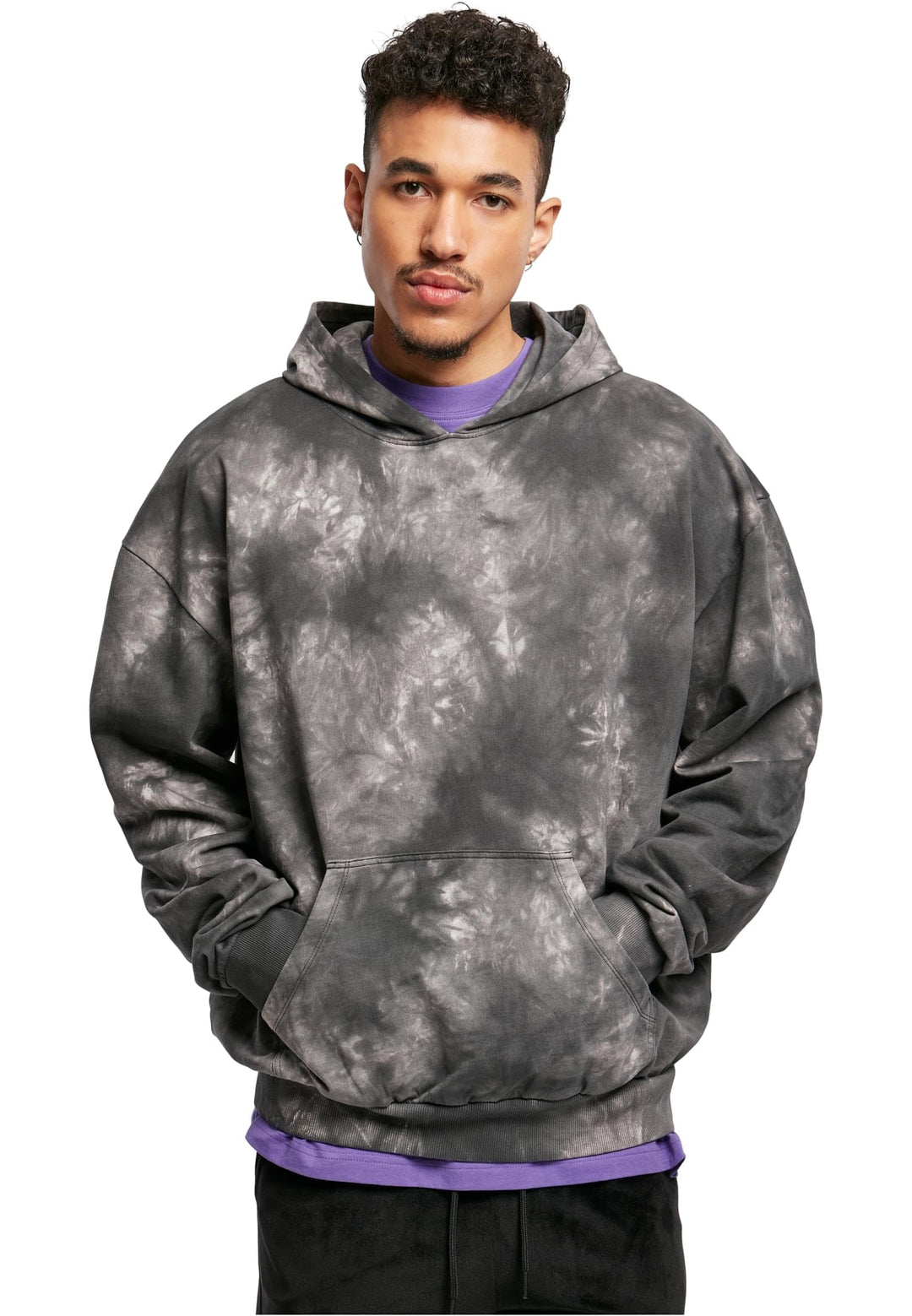 Urban Classics Herren Hoody Batik Kapuzenpullover mit weiter Oversized Passform, Kapuzensweatshirt m