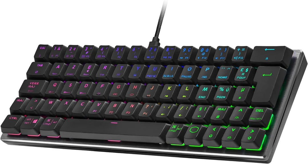 Cooler Master SK620 Kabelgebundene Gaming-Tastatur – Kompaktes 60%-Layout, Flache mechanische Schalt
