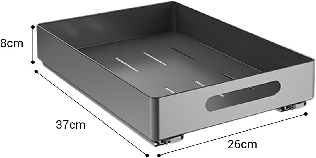 Heikoeco® Organizer Schublade, Teleskopschublade, Schrank Organizer, Hochwertige Auszugsführungen, a