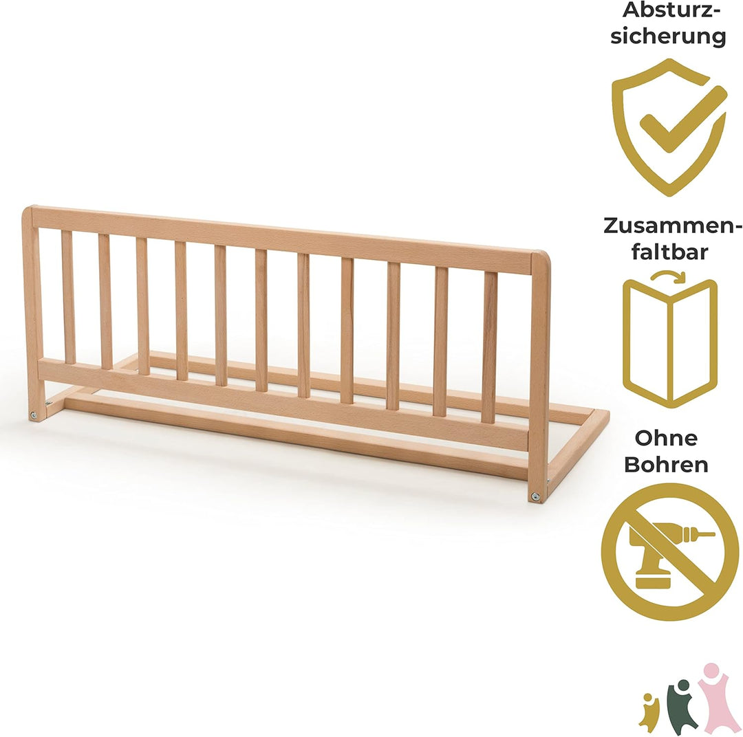 Geuther Bettschutzgitter in 90 und 140 cm, Farbe Natur, Grösse 90 cm Natur 90