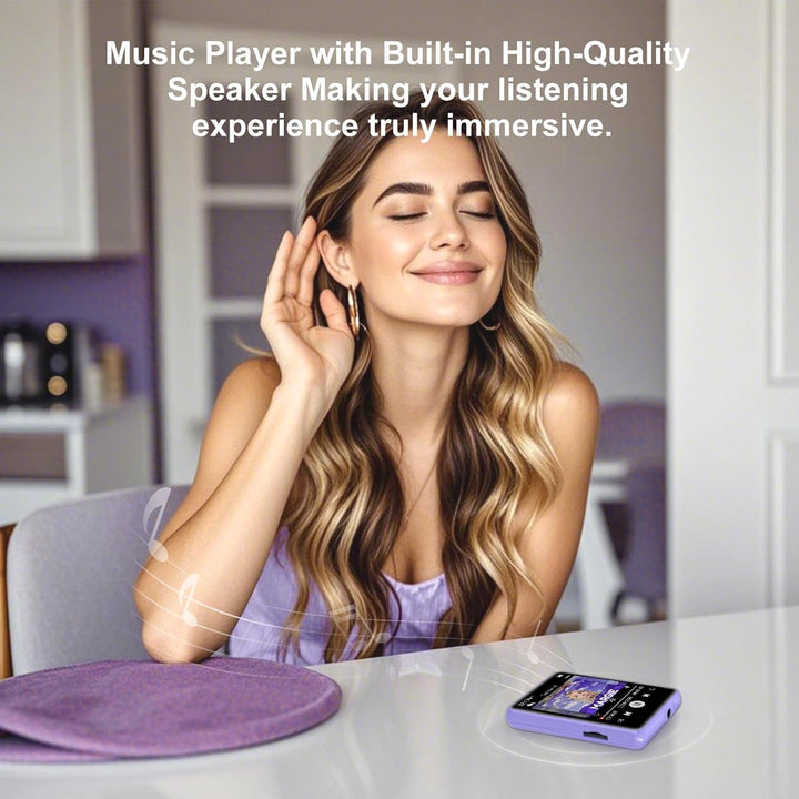 128GB MP3 Player Bluetooth 5.3, ZAQE 2.4" Full Touchscreen Tragbarer Sport MP3 Player,Eingebaute Hig