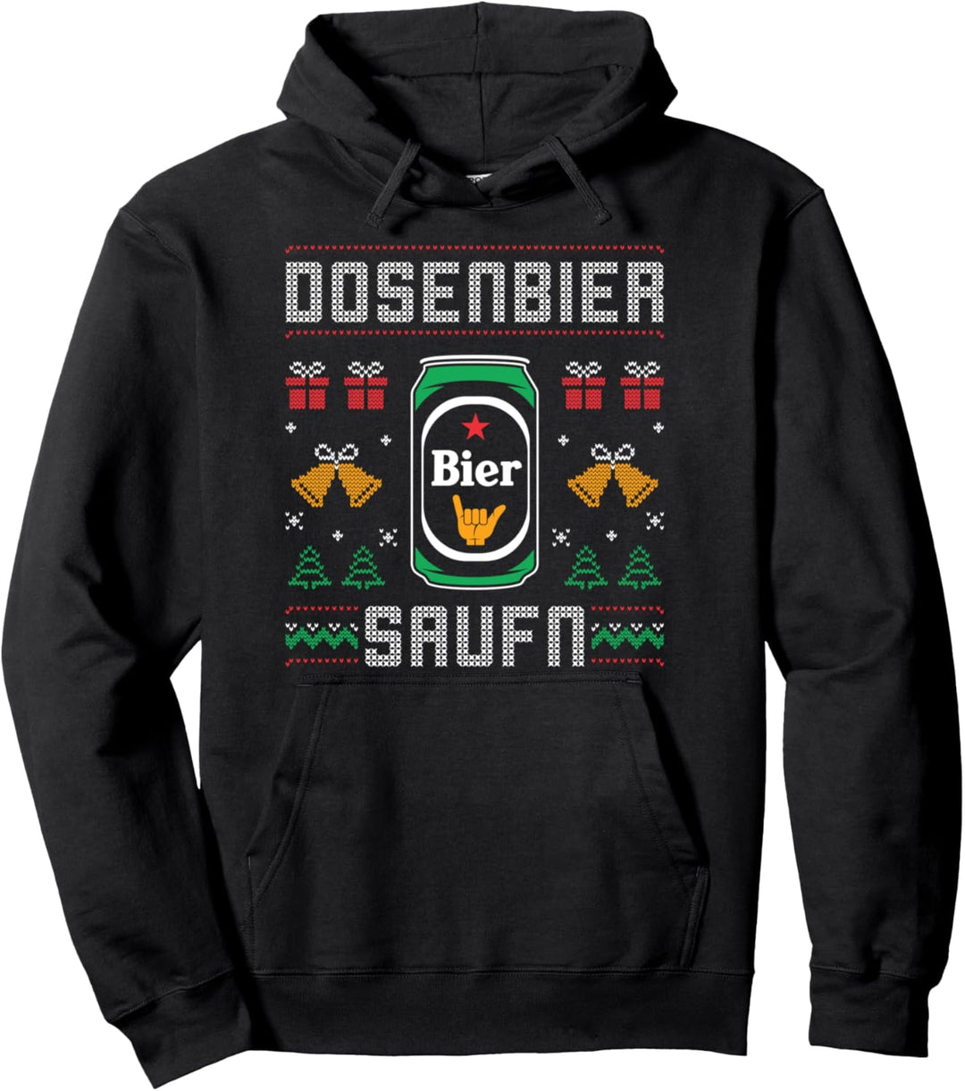 Dosenbier Saufn Bier Saufen Ugly Christmas Sweater Geschenk Pullover Hoodie