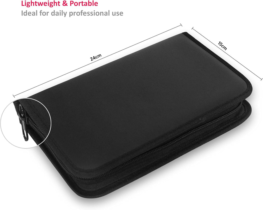 Fusspflege Etui - Podologie Aufbewahrungs Tasche Leer- Instrumententasche mit Inlett Fusspflegetasch