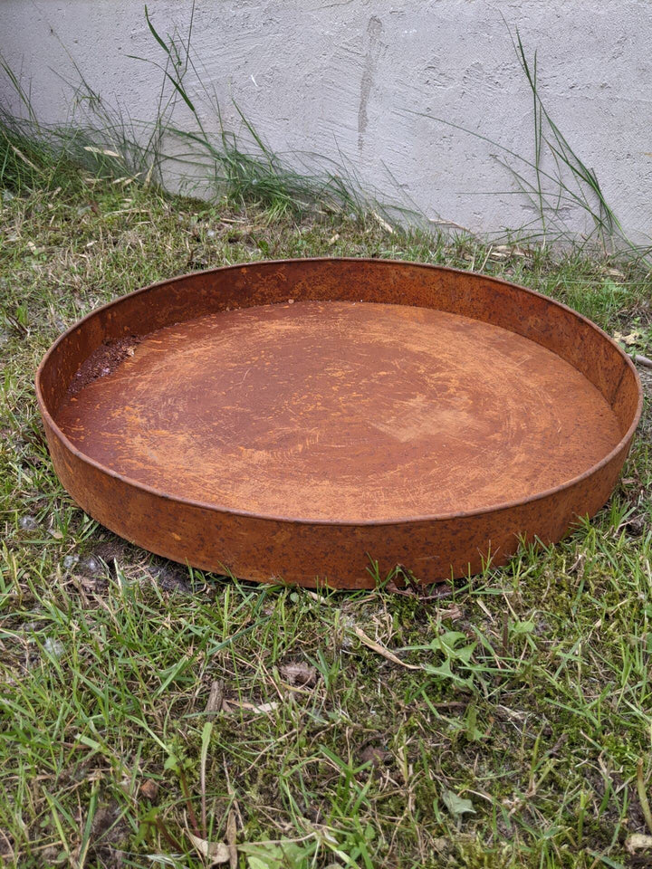 Garten Pflanzschale, Feuerschale Rost runden, echt gerostet, kein Lack 029054-1 (D60 H5cm), D60 H5cm