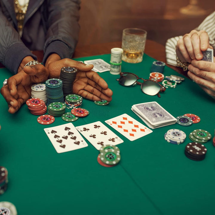 CCLIFE 360 PCS Pokerset Profi Pokerspiel inkl. Pokerkoffer Pokerdecks Dealer Button Poker Set Pokerc
