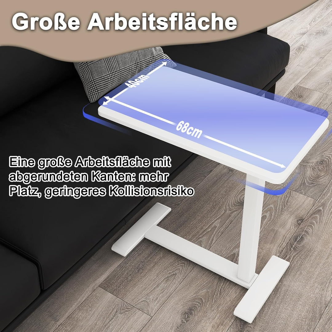PUNCIA Laptoptisch höhenverstellbar 66-100cm drehbarer Laptopständer mit Rollen mobiles Stehpult Übe