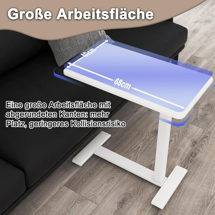 PUNCIA Laptoptisch höhenverstellbar 66-100cm drehbarer Laptopständer mit Rollen mobiles Stehpult Übe