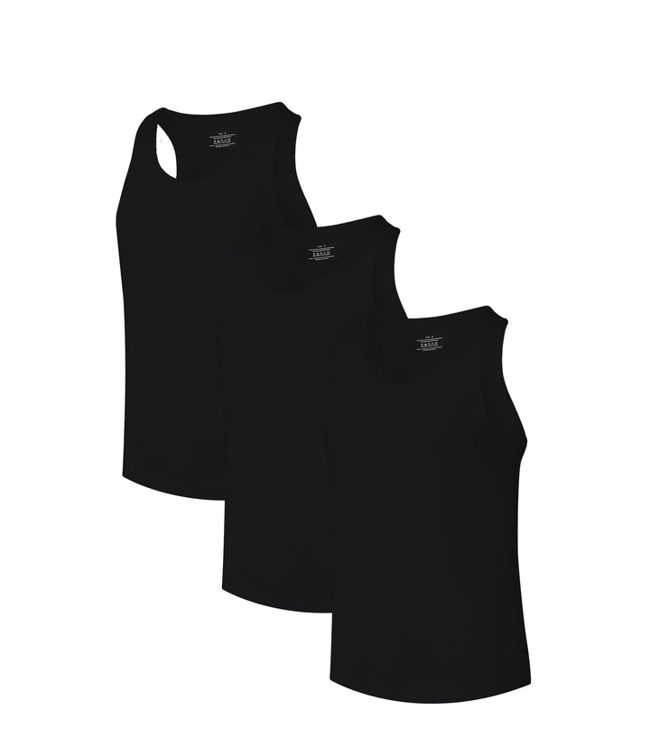COLORFULLEAF 3/5er Pack Bambus V Ausschnitt T-Shirt Herren Stretch Unterhemd Männer Einfarbig Busine