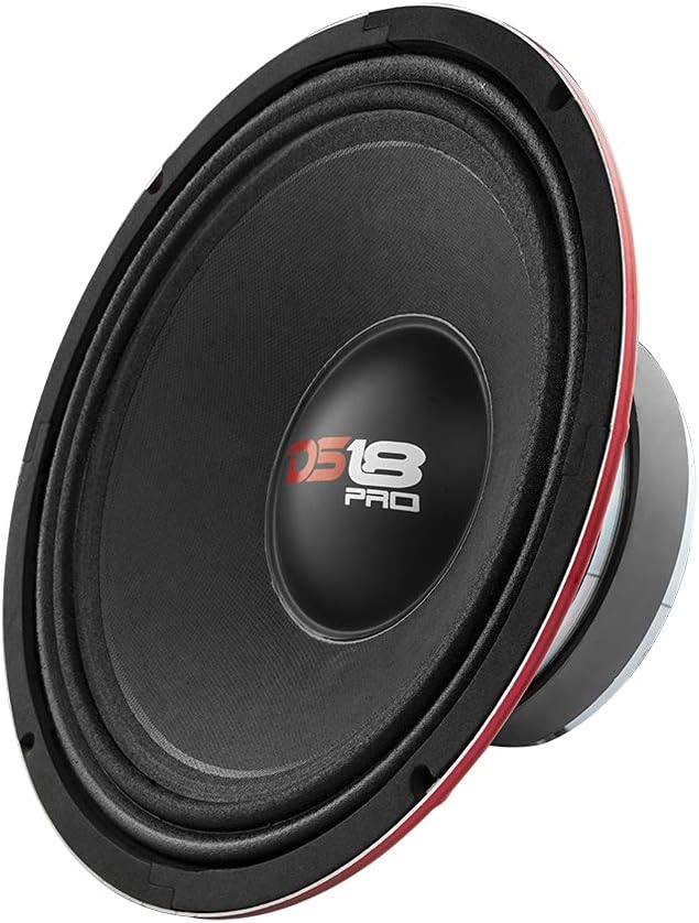 DS18 Car Midrange Speaker 10" Inch 600w Watt 8Ohm Bass Loudspeaker PRO-X10M Klassisch 8 Ohm 25,4 cm,