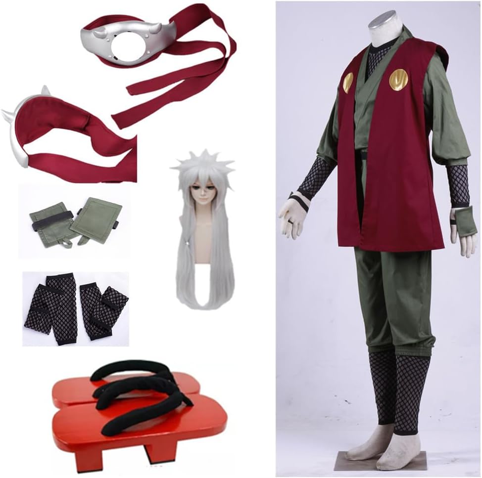 MANMICOS US Grösse Anime Men Cosplay Kostüme Rote Weste Halloween Anzug, L
