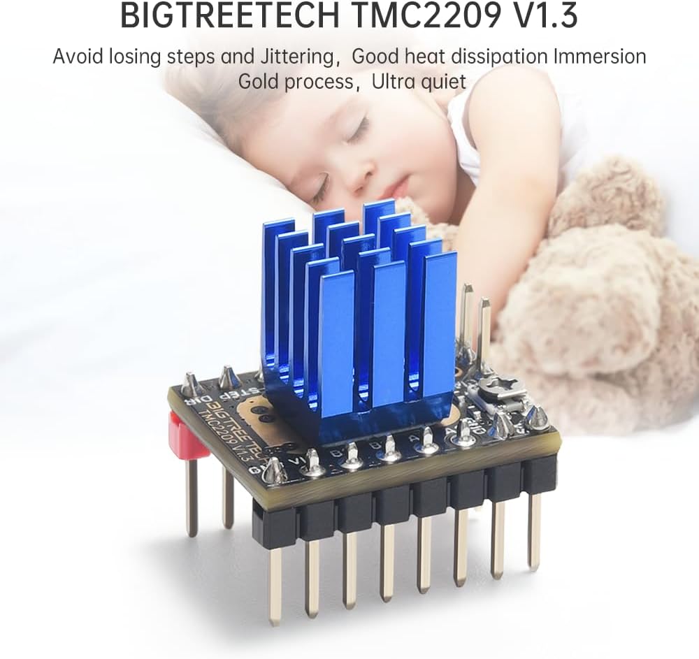 BIGTREETECH DIRECT TMC2209 V1.2/V1.3 UART Schrittmotortreiber Ultra-Silent Stepsticks mit Kühlkörper
