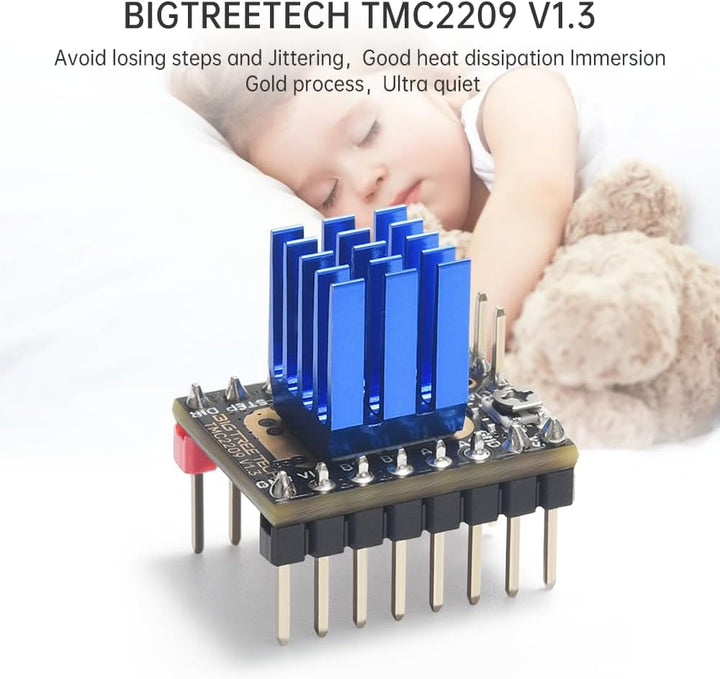 BIGTREETECH DIRECT TMC2209 V1.2/V1.3 UART Schrittmotortreiber Ultra-Silent Stepsticks mit Kühlkörper