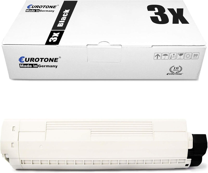 3X Eurotone Toner für Oki C9800MFP C9650HDN C9800HDTN C9650HN C9600HDTN C9850 C9600XF C9800HDN C9650