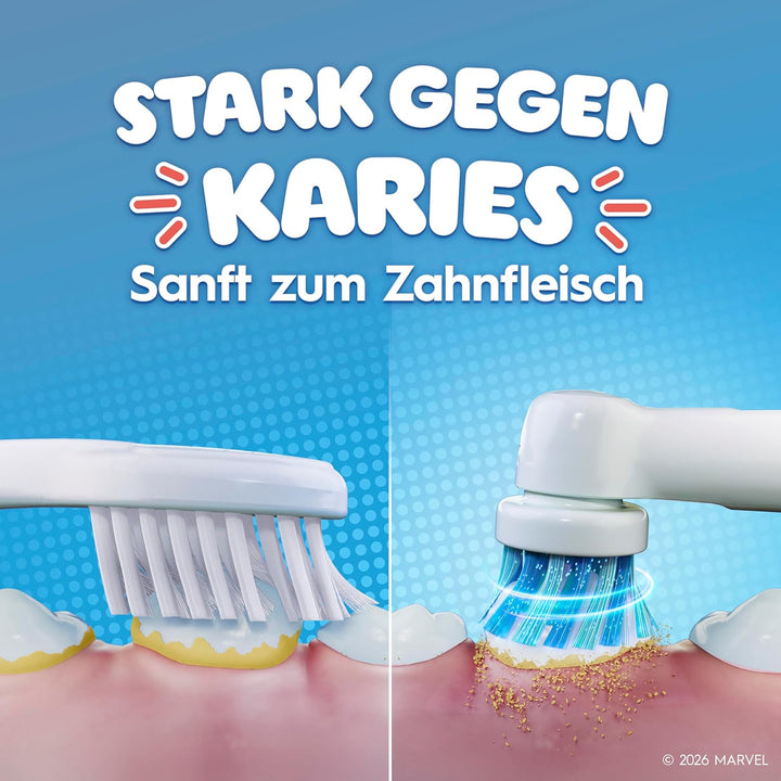 Oral-B Pro Kids Spiderman Elektrische Zahnbürste/Electric Toothbrush für Kinder ab 3 Jahren, inklusi
