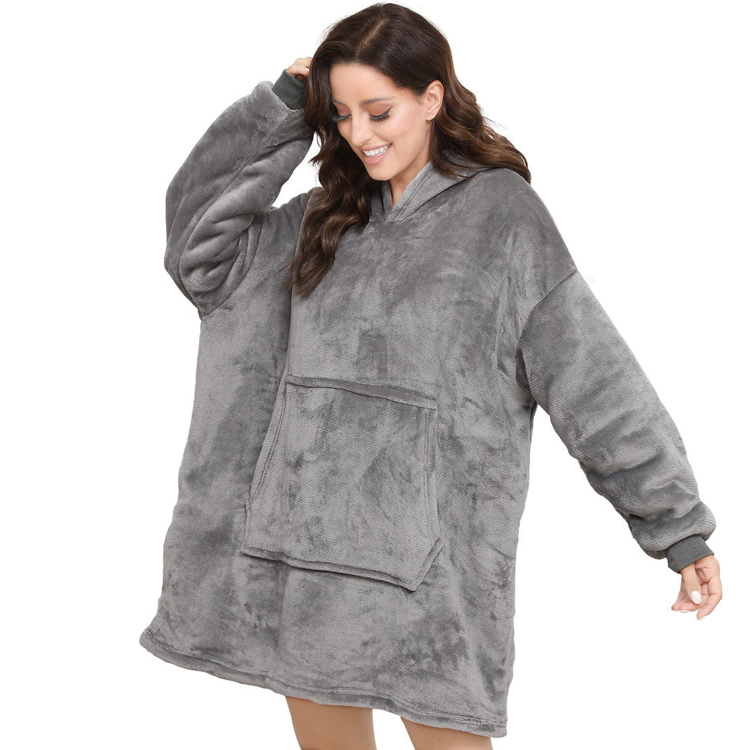 Sendowtek Übergrosse Hoodie Decke Damen Oversized, Sherpa Deckenpulli Weich Super Warme Komfortable