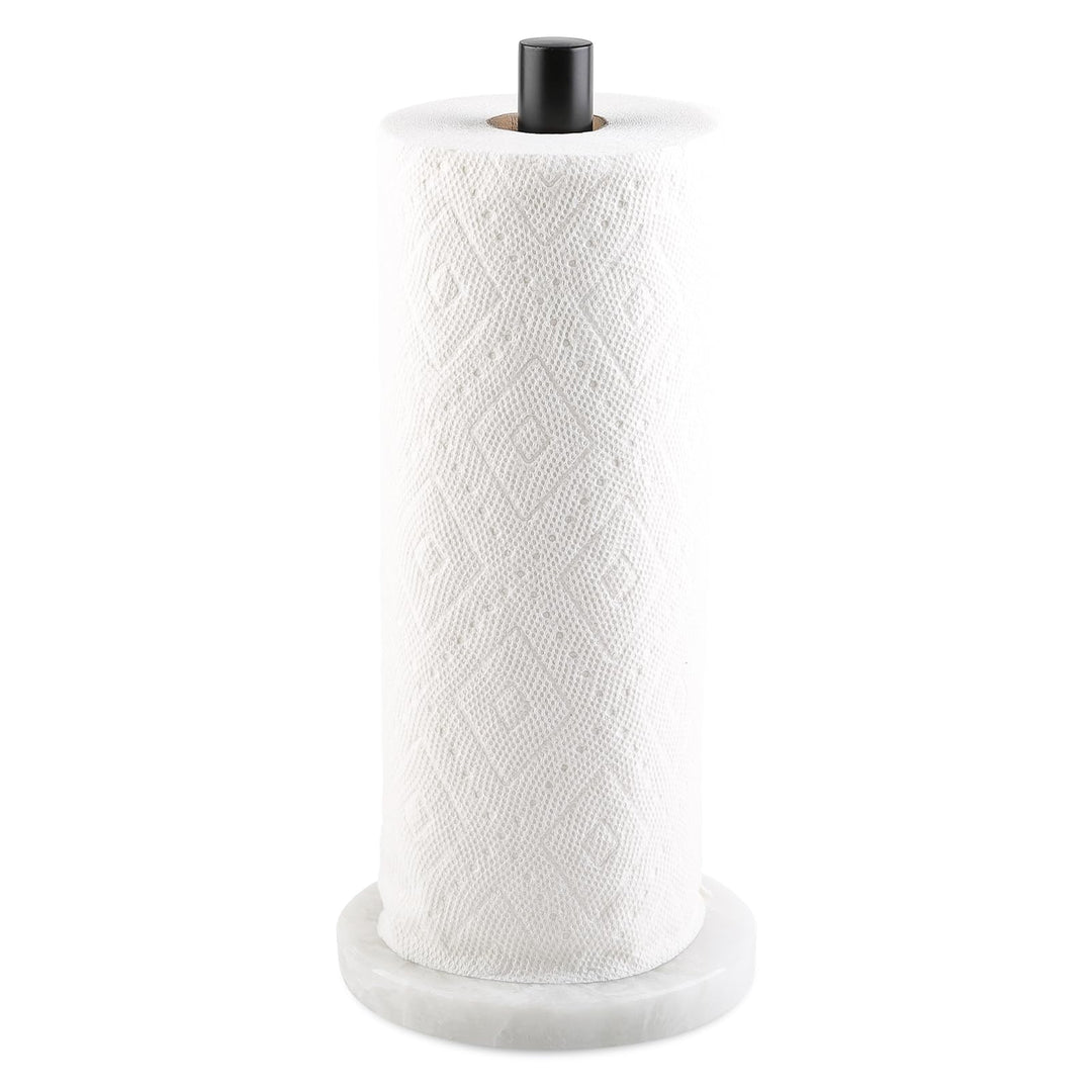 Afrikanischer Küchenrollenhalter Marmor Stehend für die Arbeitsplatte, Metallstange, 15 cm hoher Pap