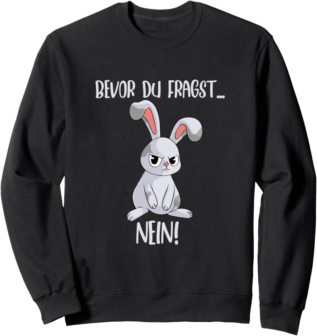 Kaninchen Pulli Hasen Bevor du fragst NEIN Sweatshirt