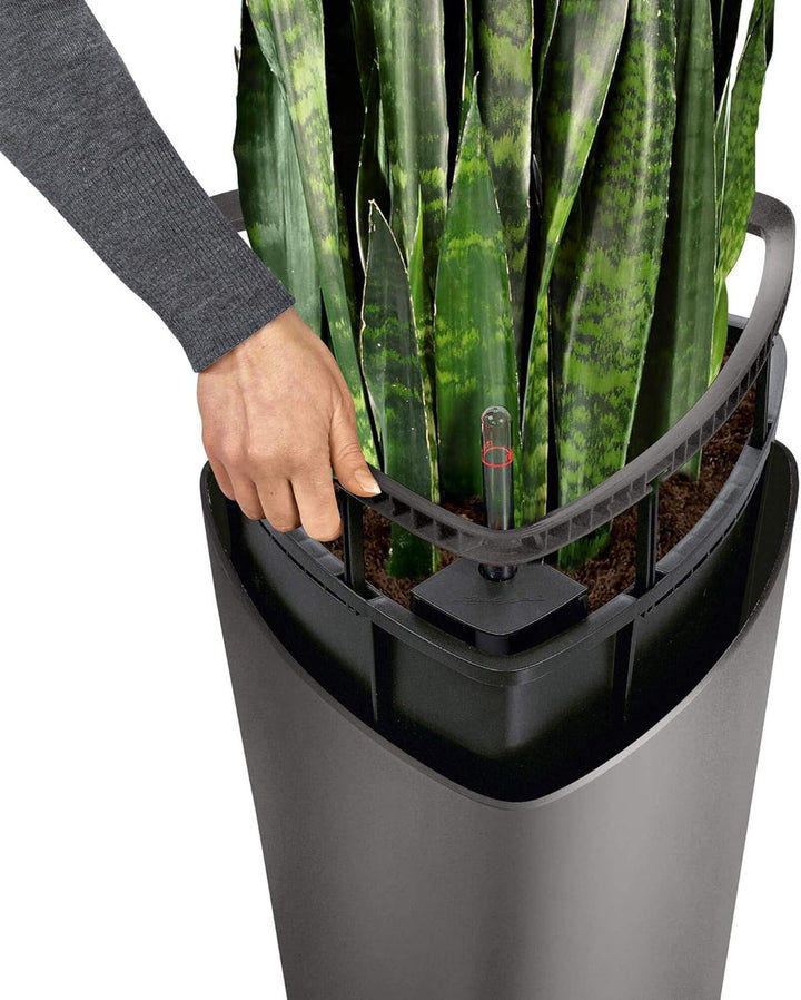 LECHUZA DELTA Premium 30 scarlet rot hochglanz 15519 Scarlet Rot Hochglanz 29x29x56.5 cm Single, Sca