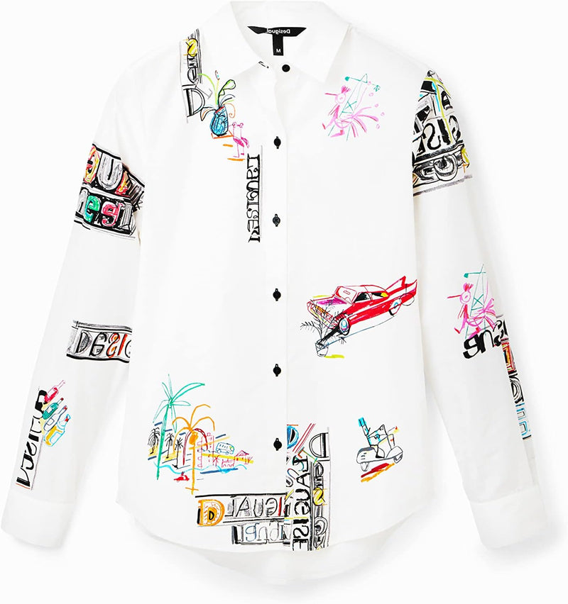 Desigual Damen Shirt XS Weiss, XS Weiss