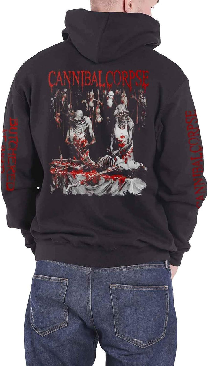 Cannibal Corpse Kapuzenpullover Butchered at Birth 2019 Nue offiziell Herren XL Schwarz, XL Schwarz