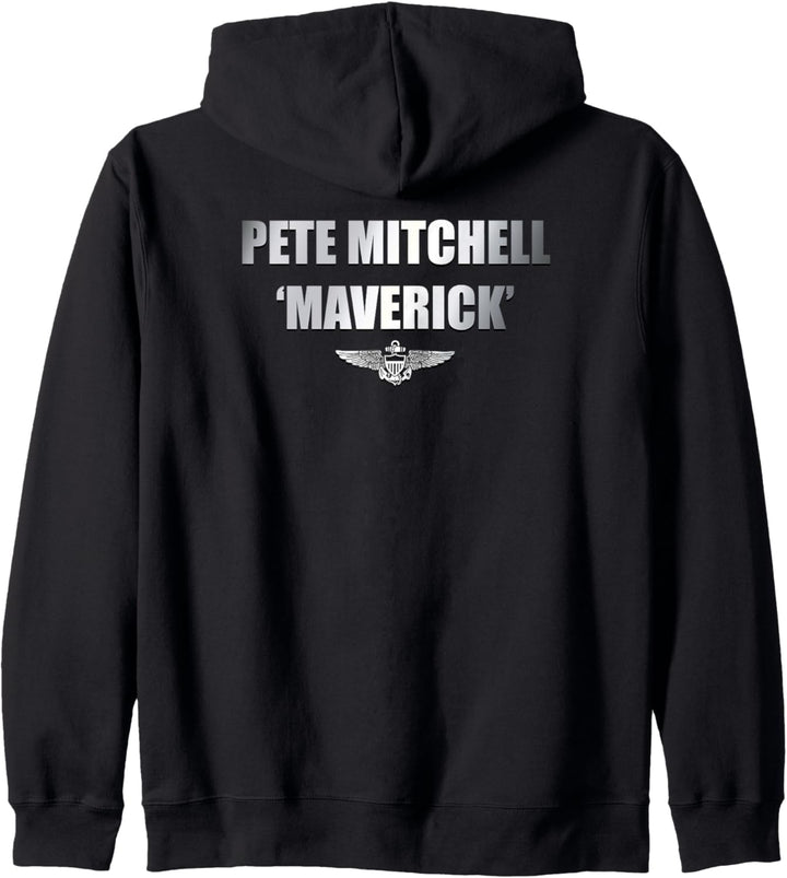 Top Gun Pete Mitchell Maverick Front Back Kapuzenjacke