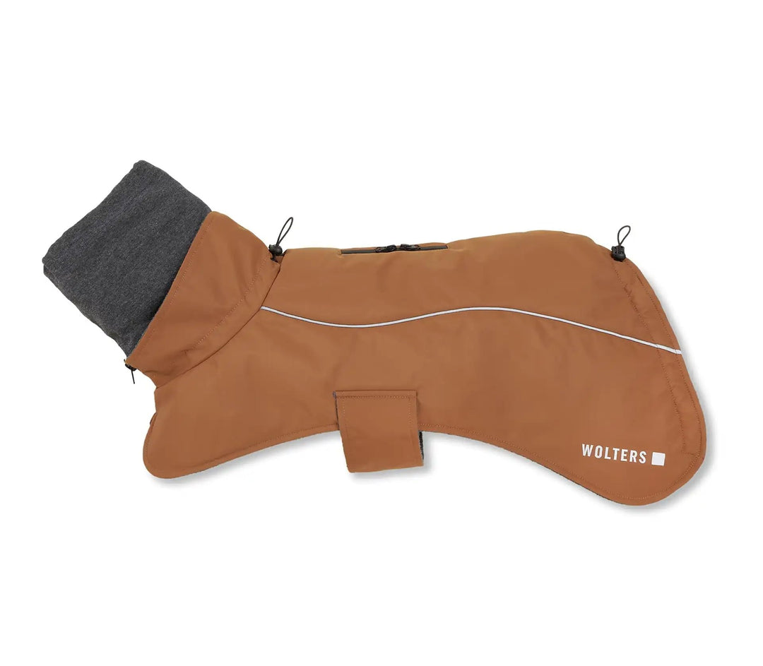 Wolters Hundejacke Cape Adventure | Gefütterte Winterjacke für Hunde | Farbe Braun | Grösse 30 (Rück