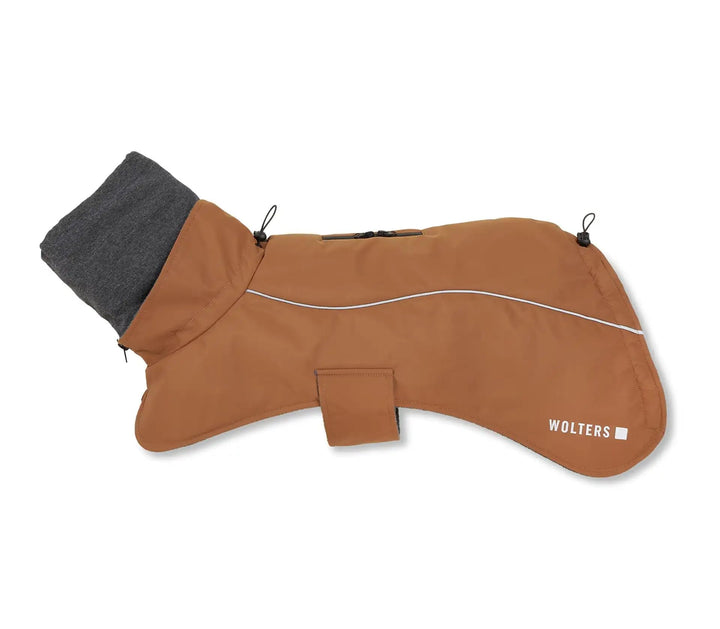 Wolters Hundejacke Cape Adventure | Gefütterte Winterjacke für Hunde | Farbe Braun | Grösse 30 (Rück