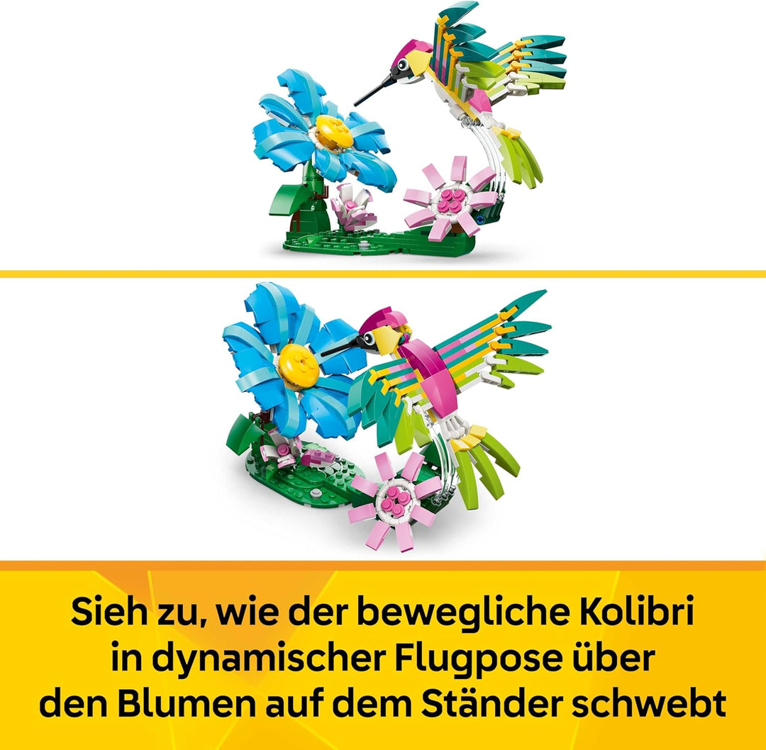 LEGO Creator 3-in-1-Set Wilde Tiere: Bunter Kolibri - Tier Modellbau & Konstruktionsspielzeug - Baus