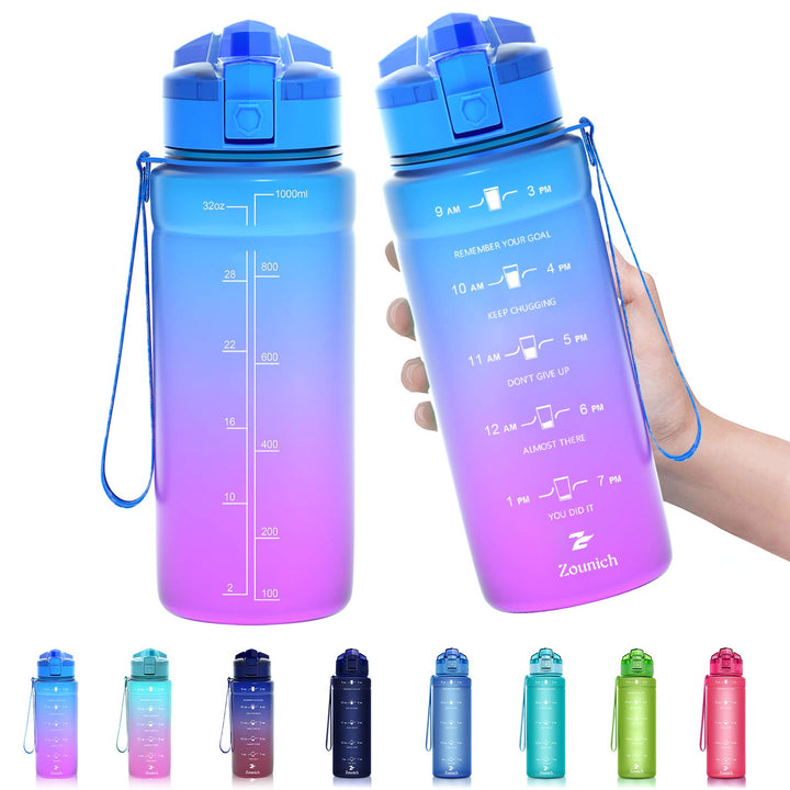 Zounich Trinkflasche Kinder Auslaufsichere 1L/700ml/500ml-BPA frei trinkflaschen Sport Tritan Kunsts