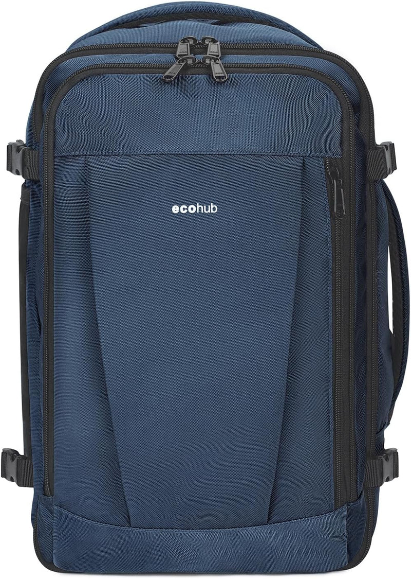 ECOHUB Rucksack 40x20x25 Ryanair Handgepäck 13 Taschen Reiserucksack Flugzeug Carry-ons Wasserdichte