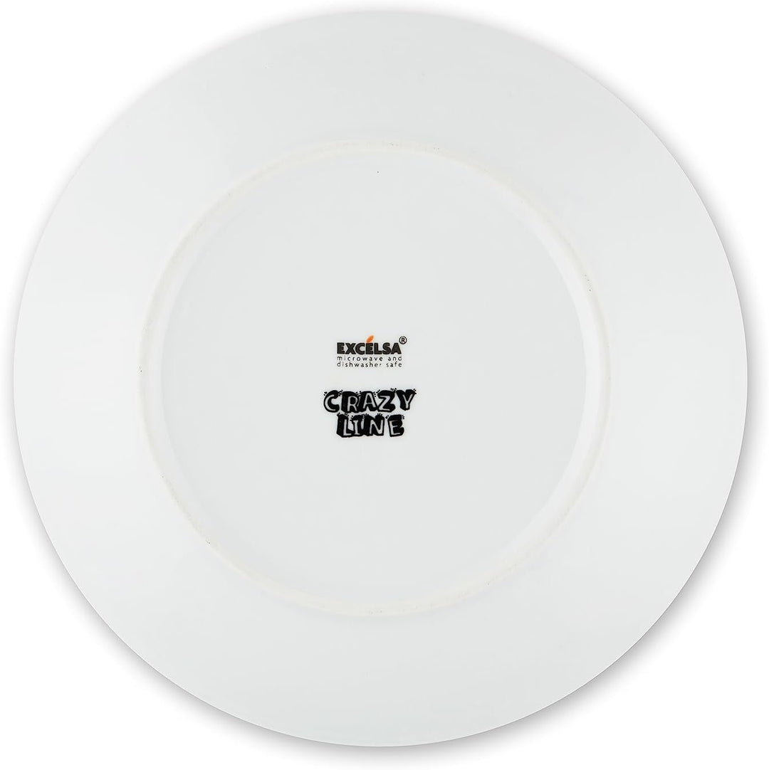 Excelsa 62495 Crazy Line Tafelservice, 18-teilig, Porcelain, mehrfarbig 18 Stk Einzeln, Einzeln
