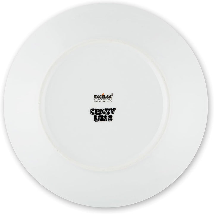 Excelsa 62495 Crazy Line Tafelservice, 18-teilig, Porcelain, mehrfarbig 18 Stk Einzeln, Einzeln