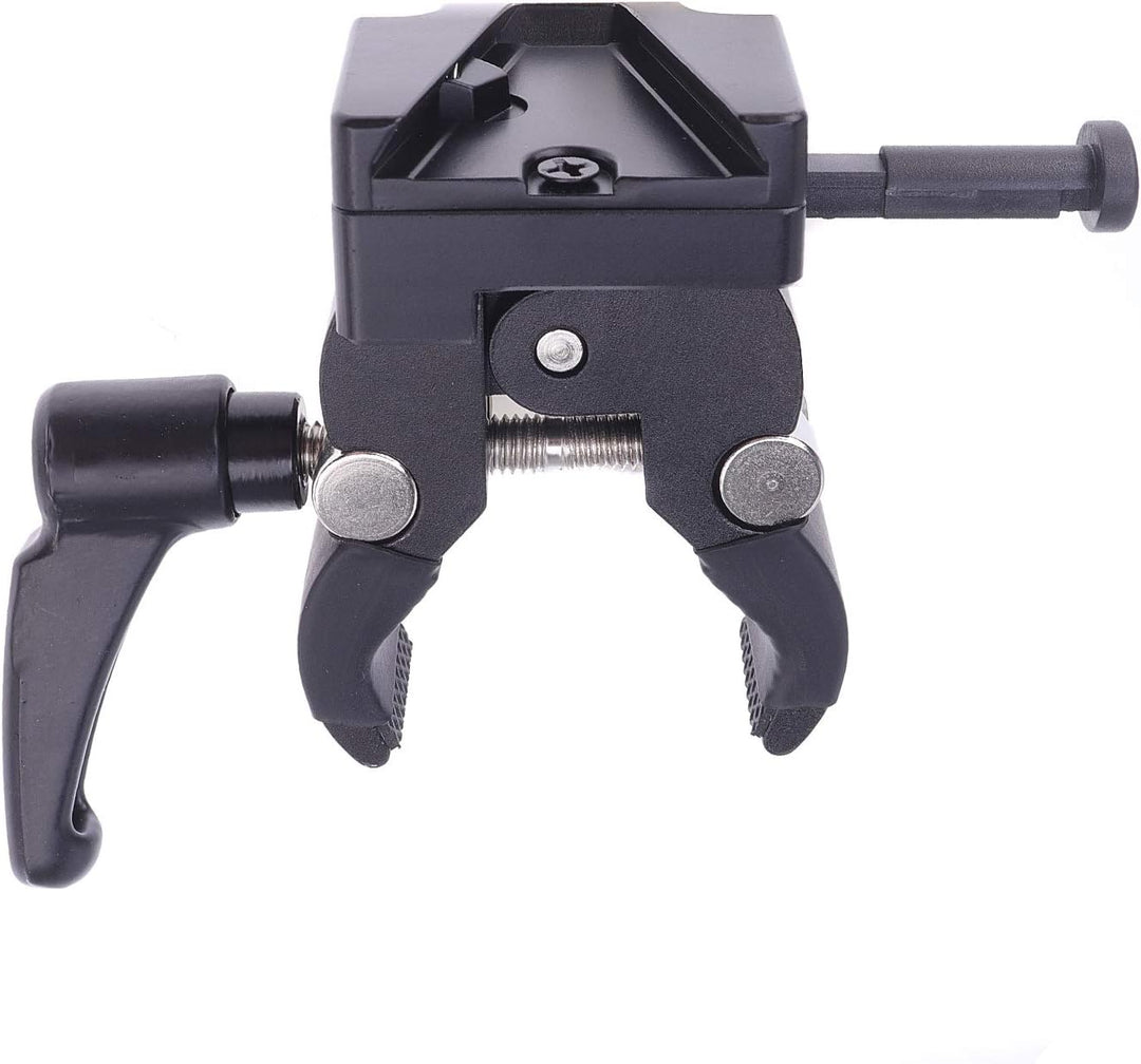 Fotga V-Mount Batterieadapter mit Super Clamp Crab Zangenclip zur Montage an Stativrohr-Stativstange