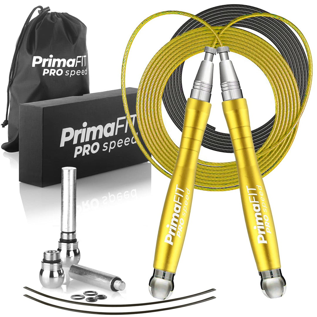 PrimaFIT Springseil Erwachsene Fitness Pro Speed Jump Rope 3m Seilspringen Verstellbar Mit Gewichten