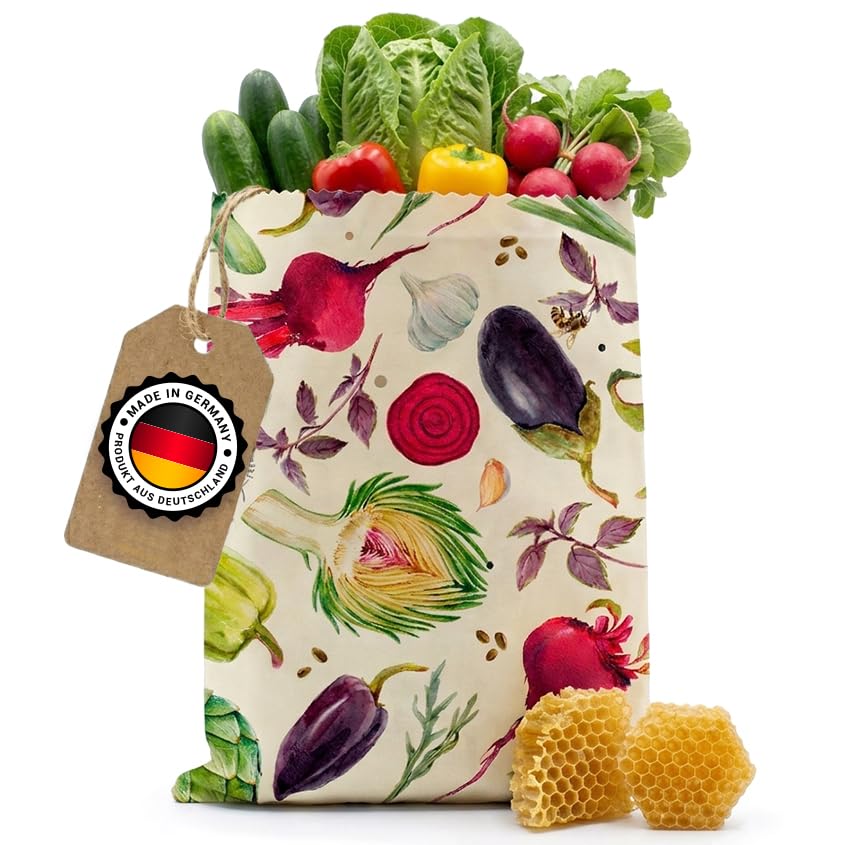 little bee fresh Bio-Bienenwachstuch grosser Beutel 25x32 cm aus Deutschland - hält Lebensmittel nat