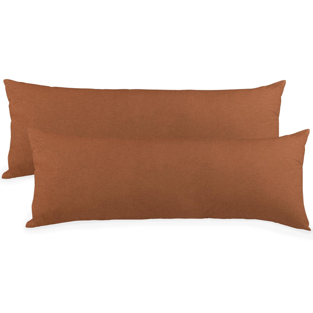 CelinaTex BeBasic Kissenbezug Doppelpack XXL 40 x 200 cm kastanien braun Mikrofaser Seitenschläferki