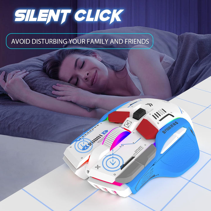G6 Tri-Mode-Maus, kabelgebundene 2,4-G-Bluetooth-Maus Typ C mit 11 RGB-Hintergrundbeleuchtung, mecha