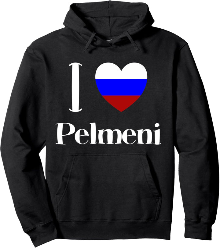 I Love Pelmeni Russland Teigtaschen Essen UdSSR CCCP Russia Pullover Hoodie