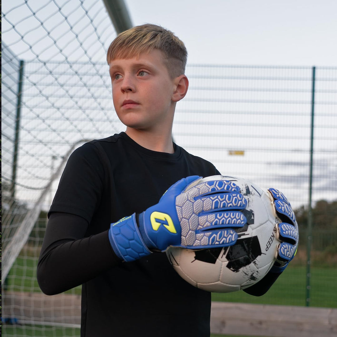 CATCH & KEEP Fly Kids Torwarthandschuhe – Premium Fussballhandschuhe für Kinder mit starkem, haltbar