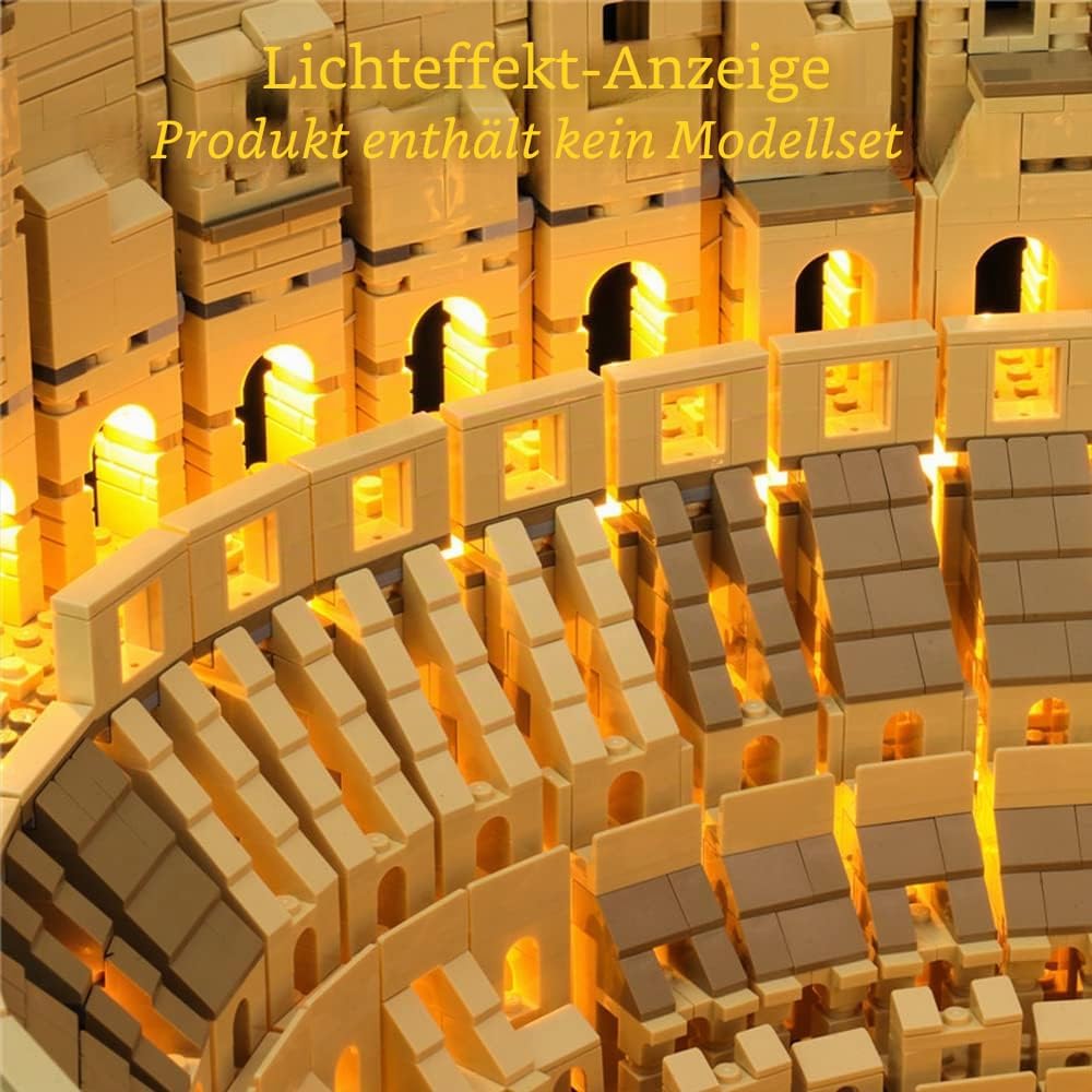 GEAMENT LED Licht-Set Kompatibel mit Lego Kolosseum (Colosseum) - Beleuchtungsset für Creator 10276