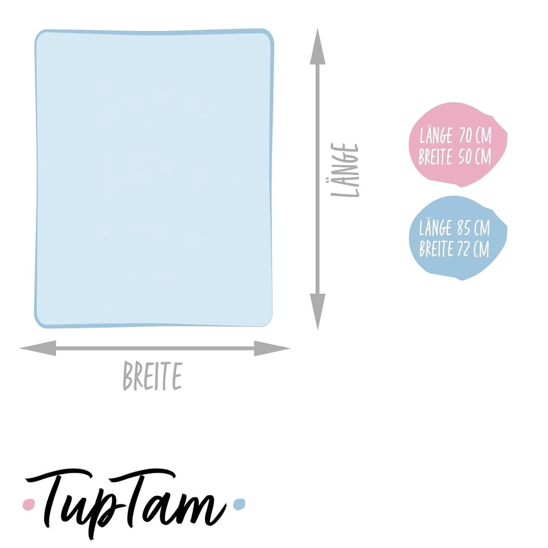 TupTam Abwischbare Wickelauflage, Farbe: Altrosa solid, Grösse: 72 x 85 cm 72 x 85 cm Altrosa solid,