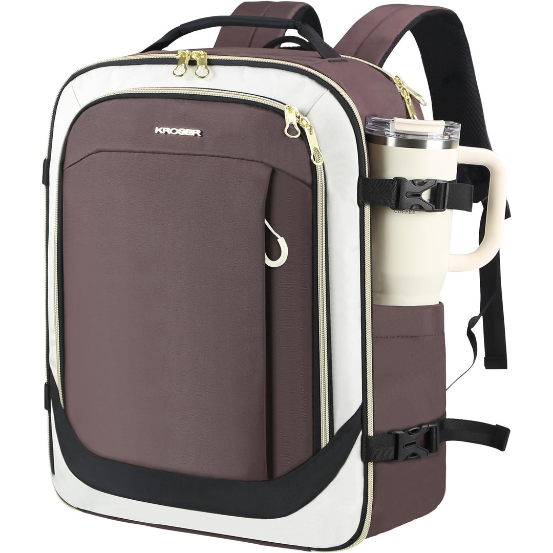 KROSER Laptop Rucksack 17,3 Zoll Handgepäck Daypack wasserabweisende Multifunktions-Laptoptasche für