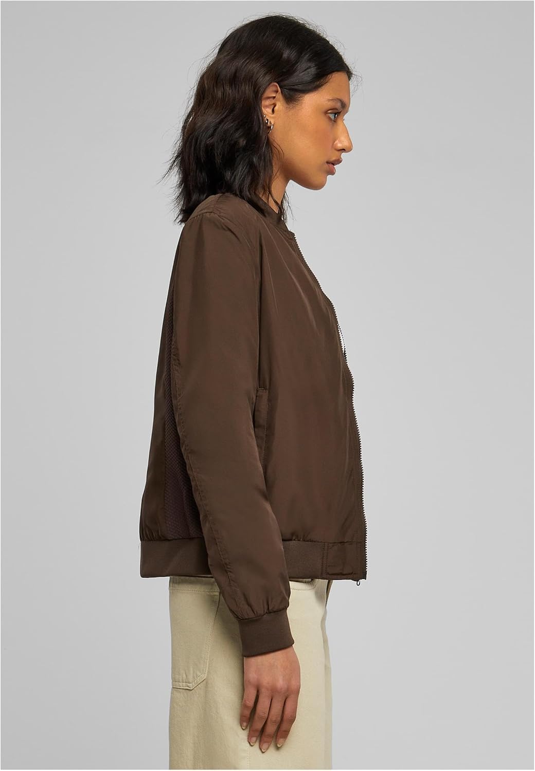 Urban Classics Damen Ladies Light Bomber Jacket XL Brown, XL Brown