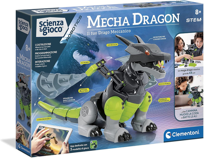 Clementoni Science & Play-Mecha Dragon Robot Wissenschaft Robotics Lern-und Interaktives Spiel, Mehr