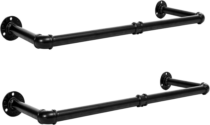 HOOBRO Industrierohr Kleiderstangen 2er Set, 80 cm Garderobenstangen Wandmontage, Abnehmbare Kleider