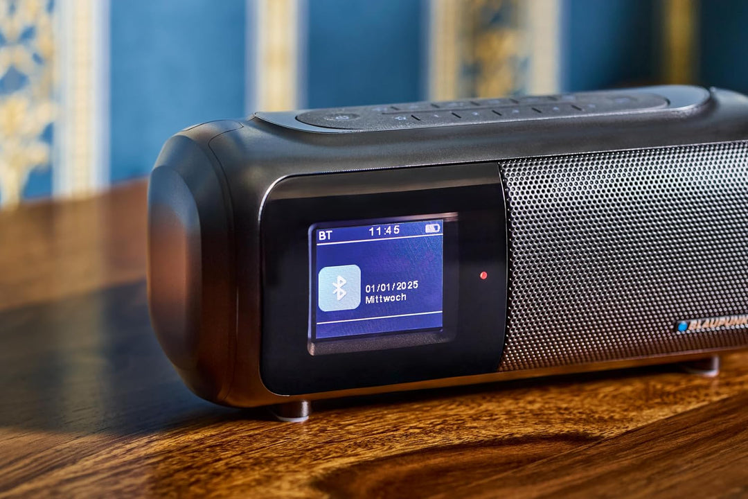Blaupunkt BTR 100 – Tragbares Bluetooth Radio mit DAB+, UKW & Farbdisplay – Kabelloser Lautsprecher